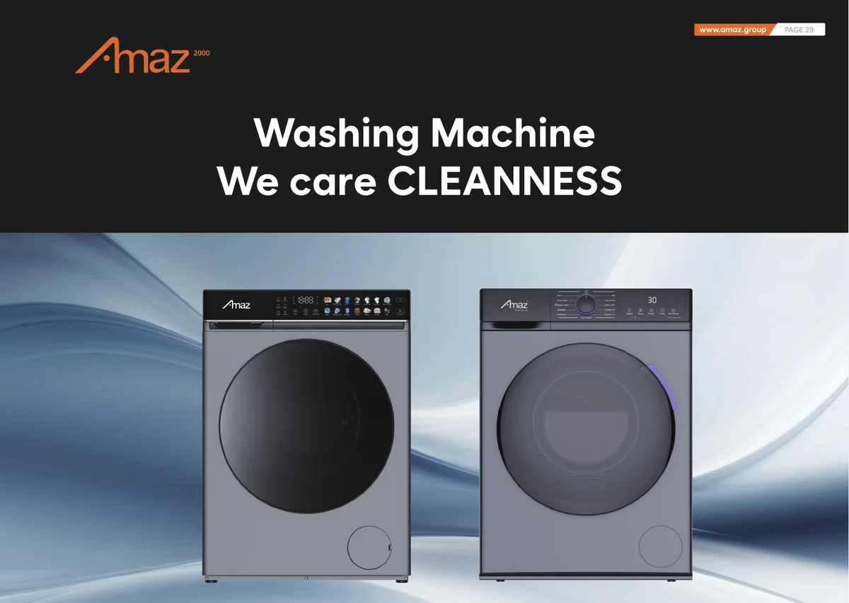 Cover of the current AMAZ washing machine catalogue