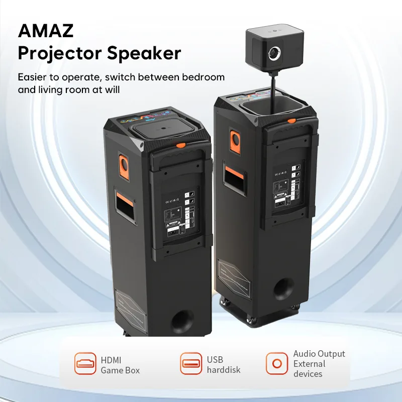 Supplied projector speaker connectivity artwork