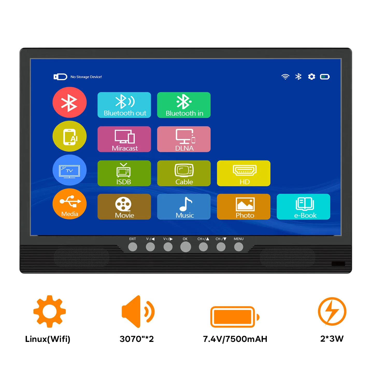 SP-173T and SP-173I Portable TV supplied product view 1