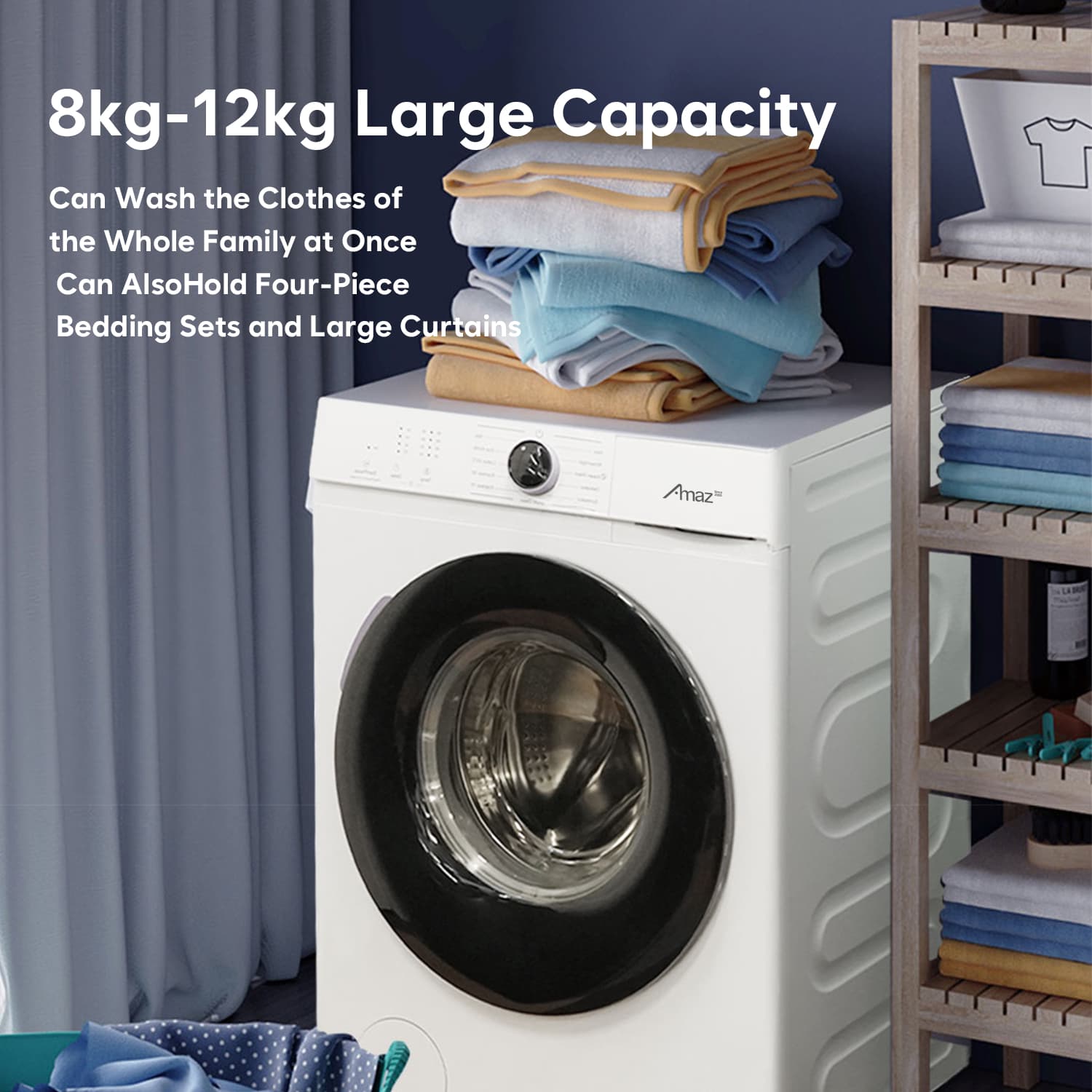 Front-load washer large-capacity feature detail poster