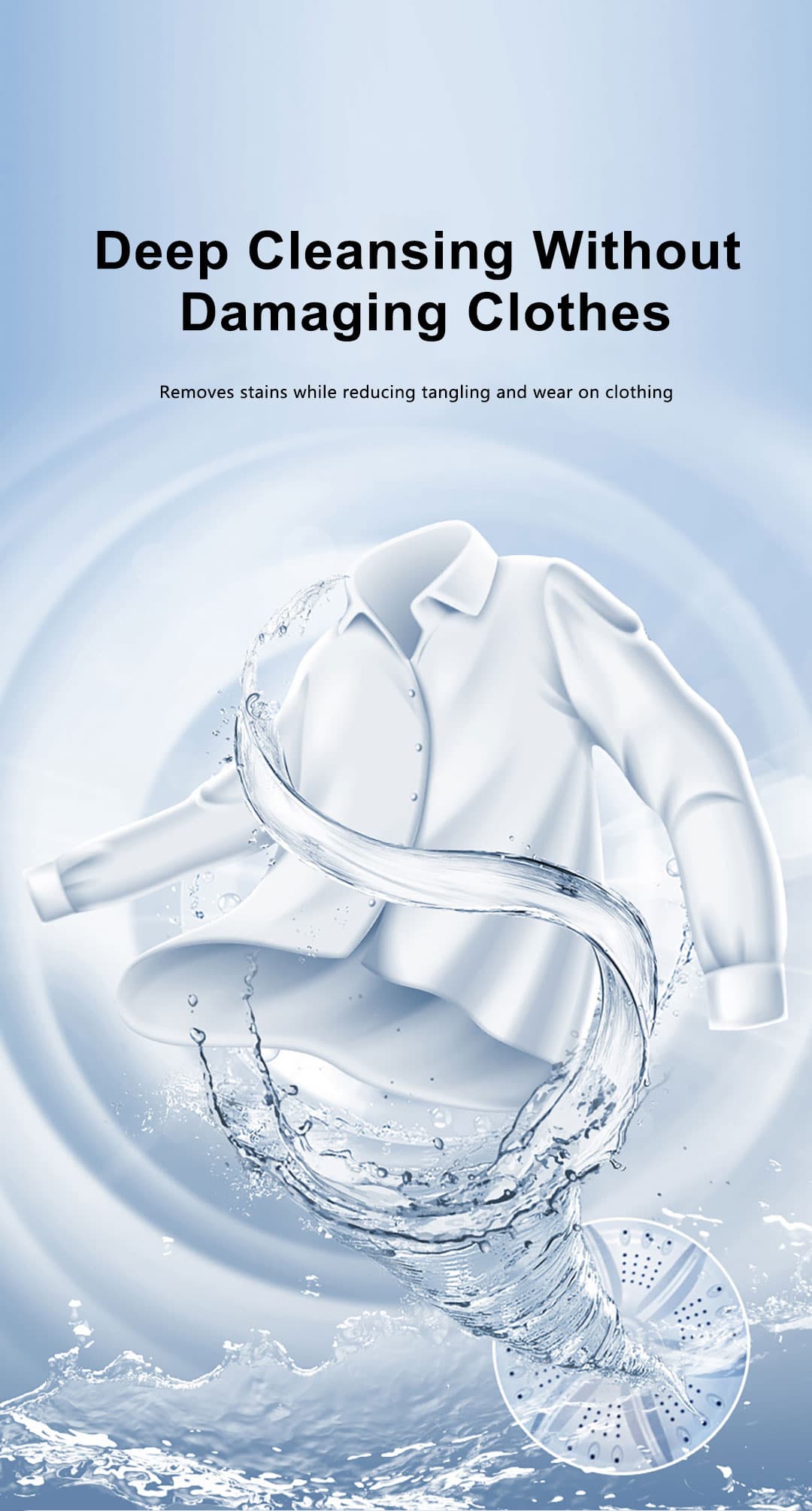 Top-load washer deep-cleaning and fabric-care product artwork