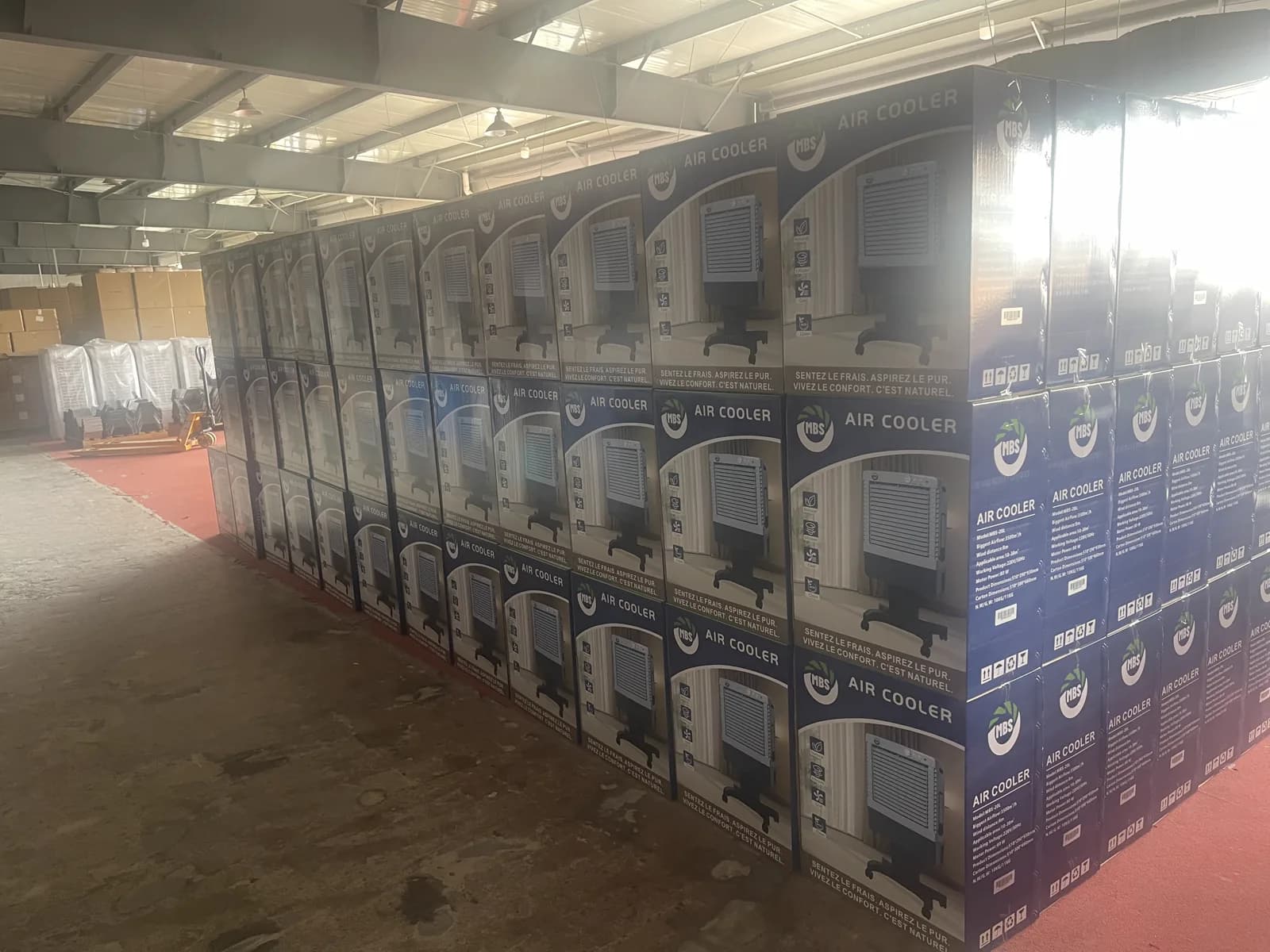 Packed air cooler inspection material