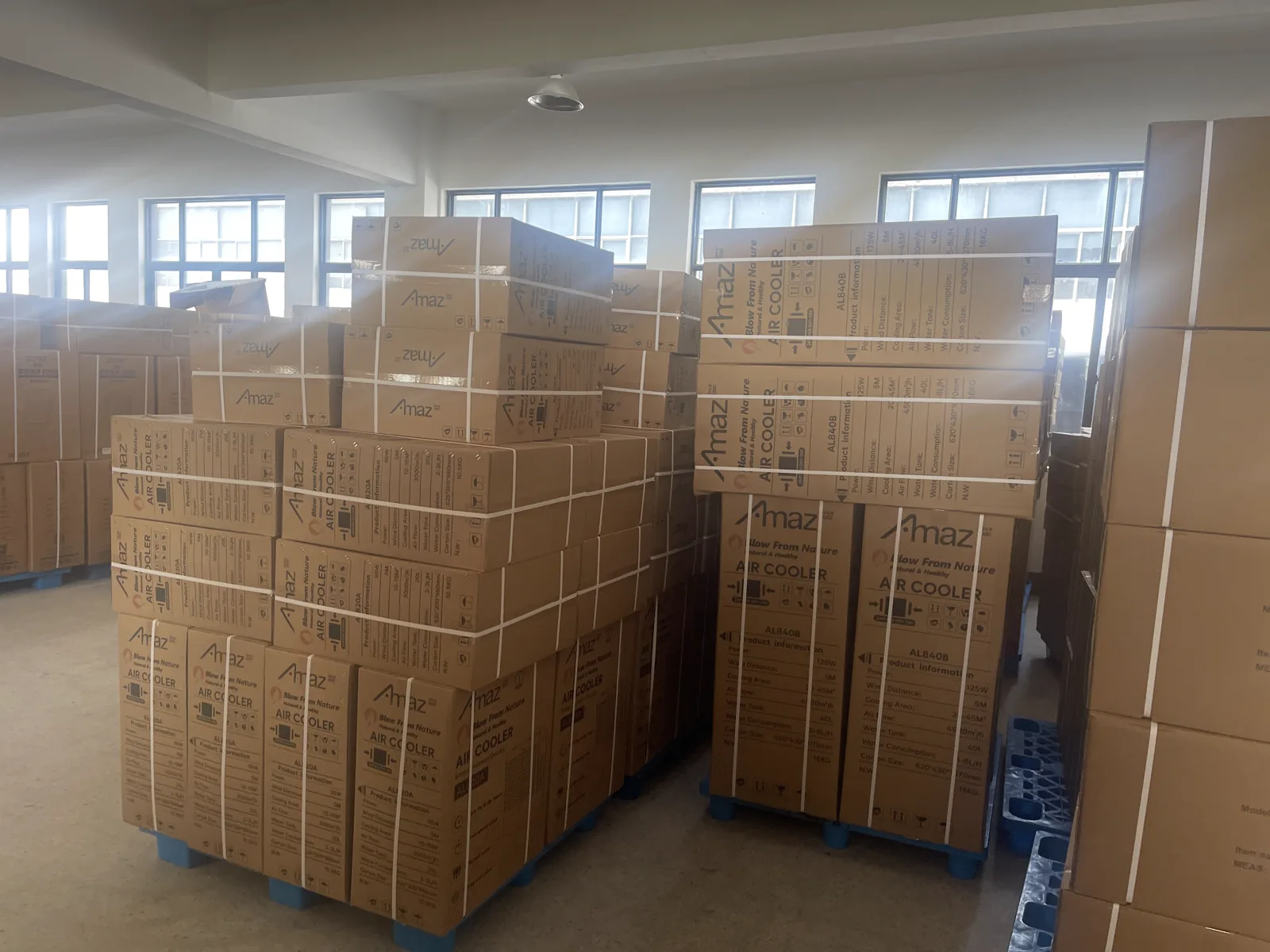 Packed air coolers in the supplied inspection material