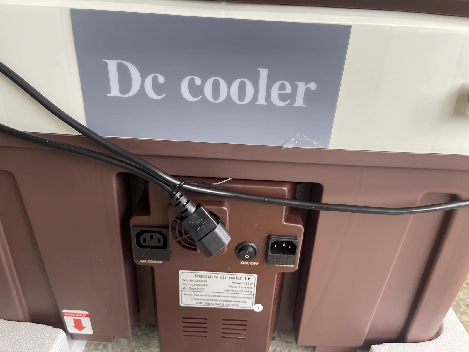 AL-40A rear power connections