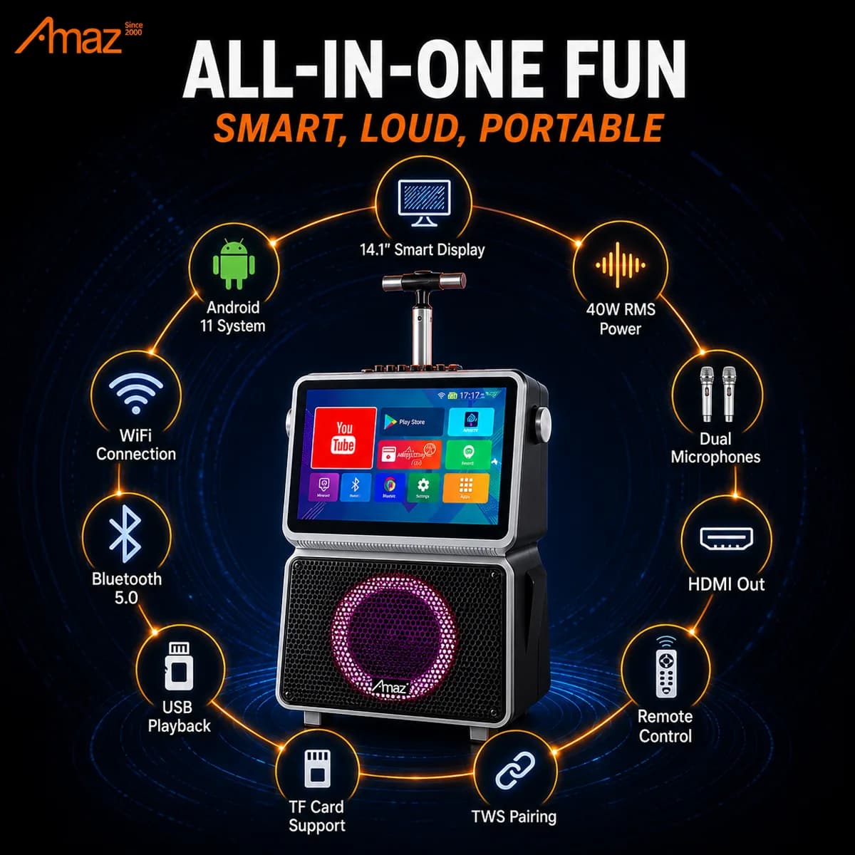 AL-PAV02 all-in-one connectivity and function artwork