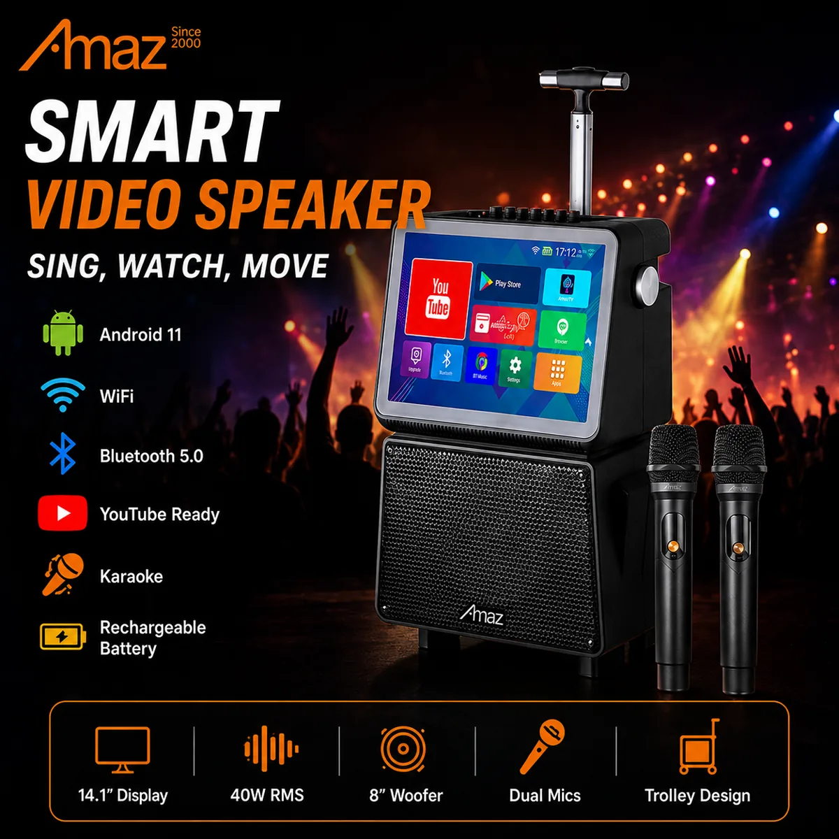 AL-PAV02 smart video speaker overview artwork