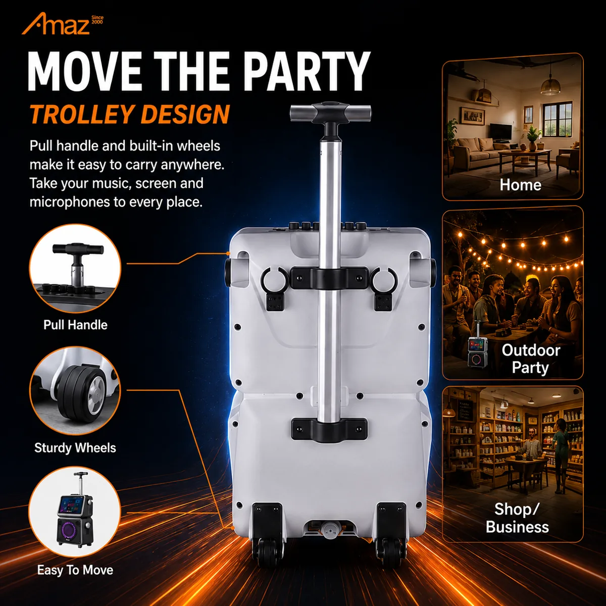 AL-PAV02 trolley handle and wheel design artwork