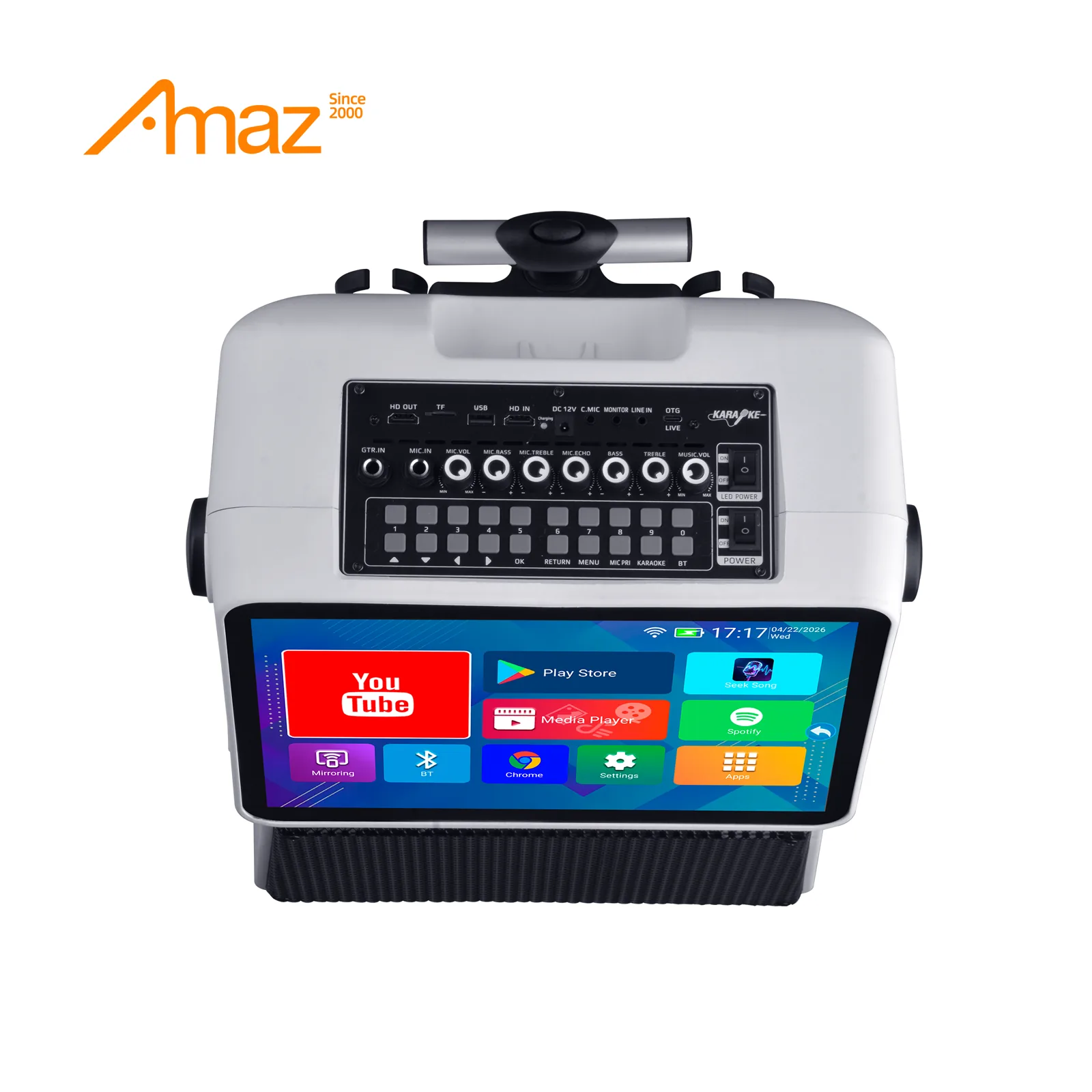 AMAZ AL-PAV02 top control panel and connection ports