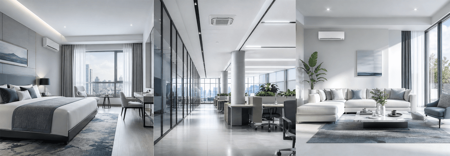Hotel, office and residential air conditioning applications