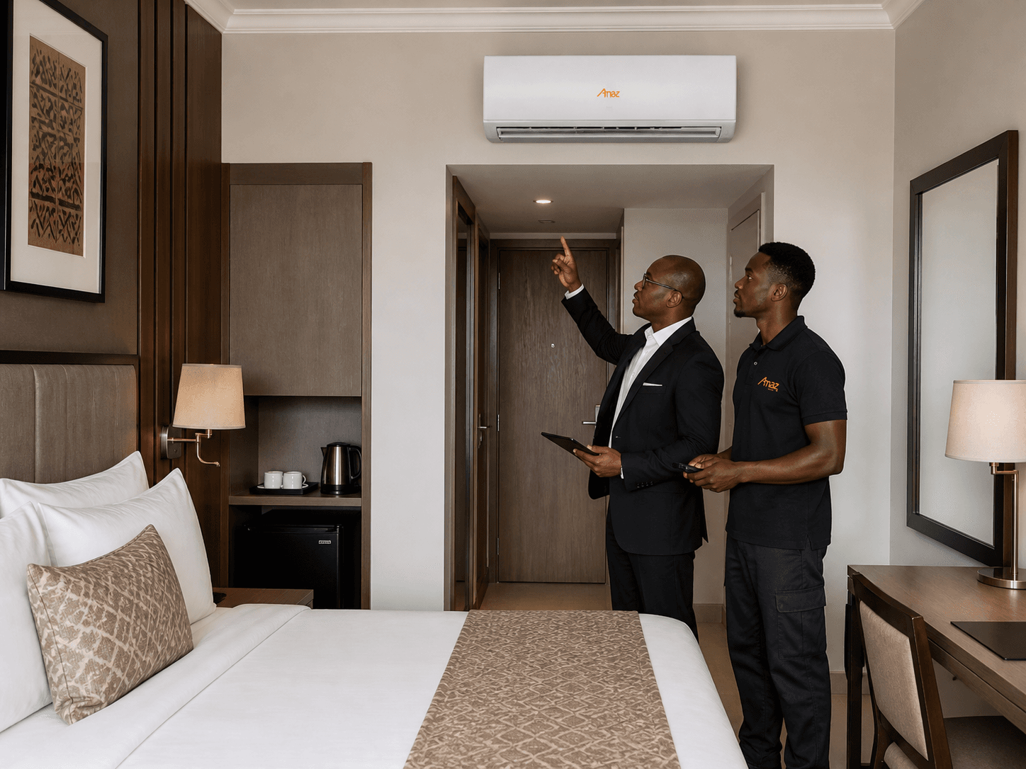 AMAZ wall-mounted air conditioner in a hotel