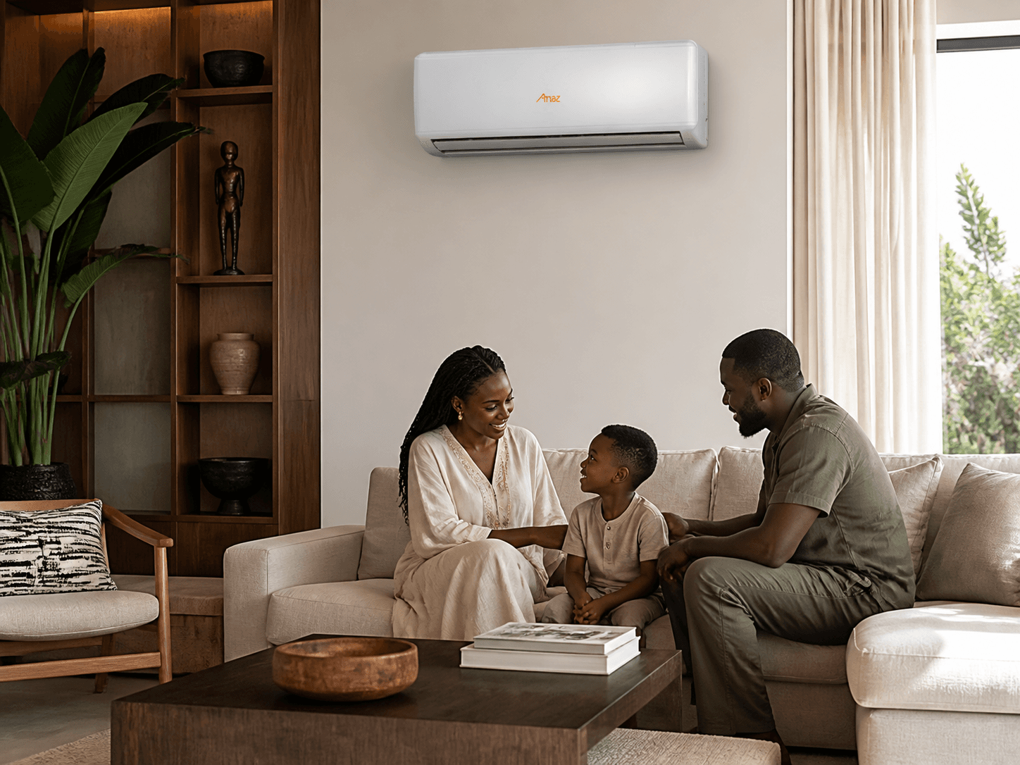 AMAZ wall-mounted air conditioner in a residence